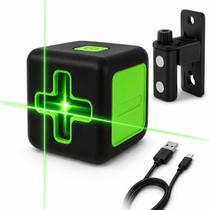 Nível Laser Verde 2 Linhas Autonivelante 30m Profissional com Suporte Magnético USB Alta Precisão Nível Laser Verde 2 Linhas Autonivelante 30m Profissional com Suporte Magnético USB Alta Precisão