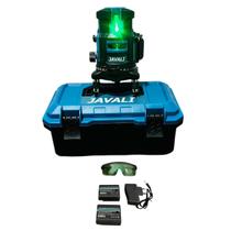 Nivel Laser Verde 5 Linhas Verde Brilhante Recarregavel Alcance 50m 2 Baterias 5000 mAh Javali