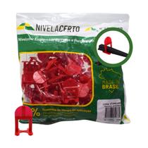 Nivela Piso Multicerto 1,5mm Vermelho Pacote com 100 peças