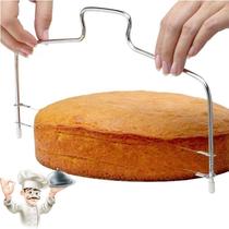 Nivelador Cortador Fatiador De Bolo Ajustável 2 Linhas Inox