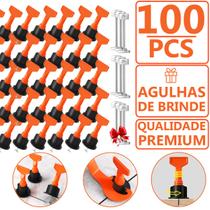 Nivelador Espaçador Reutilizável Pisos Porcelanato Cerâmica 100un 1.0MM Agulhas Extras Nivelador Espaçador Reutilizável Pisos Porcelanato Cerâmica 100un 1.0MM Agulhas Extras