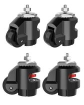 Niveling Casters Wheels Trollastor, capacidade de 2 polegadas e 550 kg, conjunto de 4