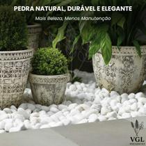 Nº 2 Pedra Seixo Branco 2Kg, 5Kg e 10Kg Dolomita Branca Para Decoração, Vaso, Caminho, Jardim e Canteiro - Vitta