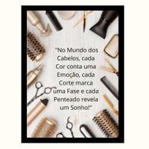 "No Mundo dos cabelos,cada cor conta."Quadro Decorativo "No Mundo dos cabelos,cada cor conta."Quadro Decorativo