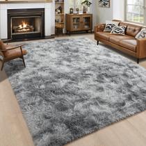 Noahas Alfombra de Área Grande de 152x244 cm Gris Gruesa y Peluda