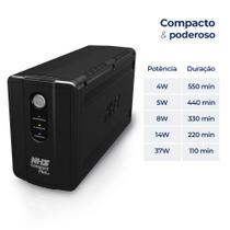 Nobreak NHS Compact Plus 4 90.C1.A01200 Entrada Bivolt Saída 120V (S/1200VA/2b.7Ah)