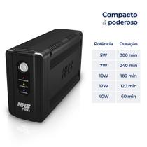 Nobreak NHS Mini 4 90.B1.007100 Entrada Bivolt Saída 120V (700VA/b.7Ah)