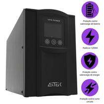 NoBreak Senoidal Puro 1200VA 220V Aitek ANBBE1200P 700W, Dupla Conversão Online, Entrada 85V145V AC NoBreak Senoidal Puro 1200VA 220V Aitek ANBBE1200P 700W, Dupla Conversão Online, Entrada 85V145V AC