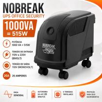 Nobreak UPS Office Security 1000Va com 4 Tomadas Saída 115v Função True Rms Preto - Force Line