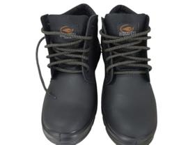 Nobuck Botina PS 139 Bico PVC- Ecosafety-Preto Latego