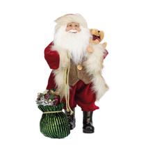 Noel em Pé Saco de Presentes 18cm Enfeite de Natal Noel em Pé Saco de Presentes 18cm Enfeite de Natal