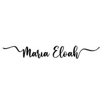 Nome de parede Maria Eloah - mdf 3mm preto - MongArte Decor