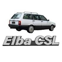 Nome Emblema Letreiro Elba CSL Cinza Fundo Preto