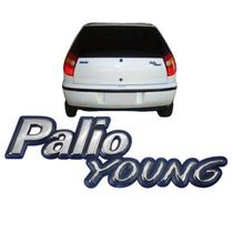 Nome Emblema Letreiro Palio Young Fundo Azul Cromado Nome Emblema Letreiro Palio Young Fundo Azul Cromado