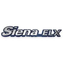Nome Emblema Letreiro Siena ELX Cromado Fundo Azul
