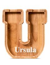Nome personalizado do Piggy Bank Summidate Wooden Alphabet-U