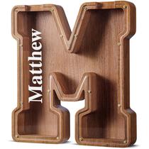 Nome personalizado do Piggy Bank Summidate Wooden Extra Large