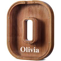 Nome personalizado do Piggy Bank Summidate Wooden Extra Large