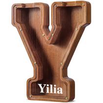 Nome personalizado do Piggy Bank Summidate Wooden Extra Large