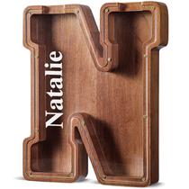 Nome personalizado do Piggy Bank Summidate Wooden Extra Large