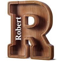 Nome personalizado do Piggy Bank Summidate Wooden Extra Large