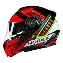 Norisk capacete route ff345 charge black/red/hv ylw 56/s