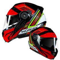 Norisk capacete route ff345 charge black/red/hv ylw 62/xl