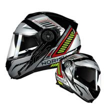 Norisk capacete route ff345 charge black/silver/red 56/s