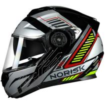 Norisk capacete route ff345 charge black/silver/red 62/xl
