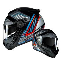 Norisk capacete route ff345 charge black/tit/blue 56/s