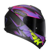 Norisk fab capacete razor ghost matte black purple