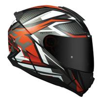 Norisk fab capacete razor sharp preto/vermelho 58/m