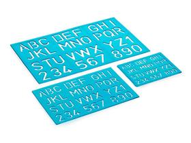 Normógrafo Plástico 10/20/30, Waleu - Azul - 10140005