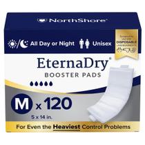 NorthShore Almofadas Reforçadoras EternaDry para Homens e Mulheres com Adesivo, Médio, Caixa com 120 (4 pacotes de 30)