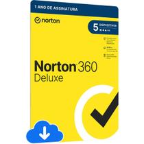 Norton Antivirus 360 Deluxe 5 Dispositivos Licença Digital Por 1 Ano