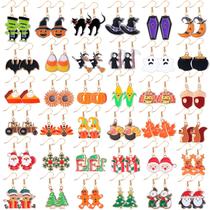 Nosiny, 36 pares de brincos de Natal, liga, Halloween, Natal, Ação de Graças Nosiny, 36 pares de brincos de Natal, liga, Halloween, Natal, Ação de Graças