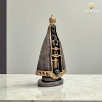 Nossa Senhora Aparecida 20cm Em Gesso Cor Cinza Imagem De Fé Católica AVB DECOR
