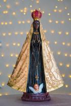 Nossa Senhora Aparecida 45cm Imagem Estatueta Em Resina - acaryart