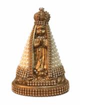 Nossa Senhora Aparecida Baby Ouro Com Perola
