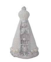 Nossa Senhora Aparecida Branca Baby 15cm com Pérolas Nossa Senhora Aparecida Branca Baby 15cm com Pérolas