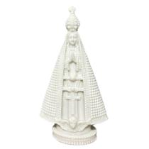 Nossa Senhora Aparecida em Resina Branca 15cm Linda Imagem Decorativa Devoção e Fé Nossa Senhora Aparecida em Resina Branca 15cm Linda Imagem Decorativa Devoção e Fé