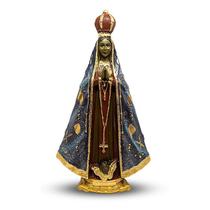 Nossa Senhora Aparecida Italiana Em Gesso Delicada 30cm - Divinário