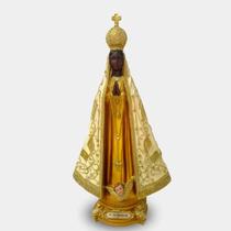 Nossa Senhora Aparecida Manto Dourado 22,5cm de Resina