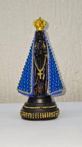 Nossa senhora aparecida perola azul religiosa resina 17cm Nossa senhora aparecida perola azul religiosa resina 17cm