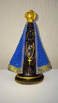 Nossa senhora aparecida perola azul religiosa resina 20cm Nossa senhora aparecida perola azul religiosa resina 20cm