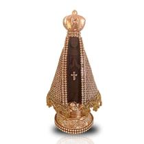 Nossa Senhora Aparecida Tecido Artesanal Estilo Barroco 17cm