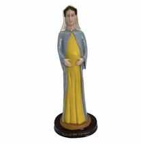 Nossa Senhora Boa Esperança Grávida Escultura Resina 23 Cm