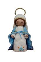 Nossa senhora das graças delicada em crochê amigurumi