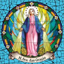 Nossa Senhora Das Graças Estilo Vitral 60x60cm - 100% Azulejo