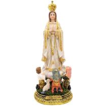 Nossa Senhora De Fátima 40cm - Enfeite Resina - Taimes
